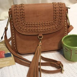 Francesca’s Brown Tassel cross body bag